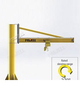 Rotatable mast jib crane